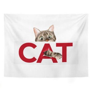 A158 CAT 고양이 가림막 패브릭포스터