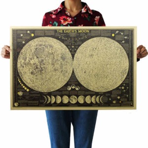 W005 지구 달 포스터 72cm x 55cm