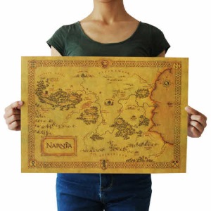 W022 레트로 NARNIA 나니아 지도 포스터 51.5cm x 36cm