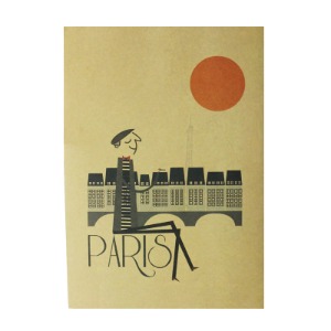그래픽 디자인 일러스트 PARIS 빈티지 포스터 GA02- 51.5cm X 36cm
